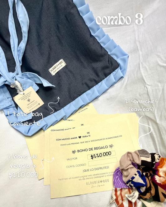 Experimenta la moda sostenible colombiana con nuestro Combo Deluxe: bono de $220.000, tote bag artesanal doble faz y 2 bambas exclusivas. Piezas únicas hechas por manos locales. ¡Edición limitada!
